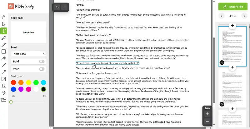 Редактор PDF Candy